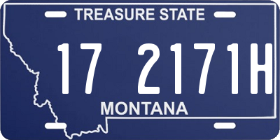 MT license plate 172171H