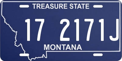 MT license plate 172171J