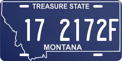 MT license plate 172172F
