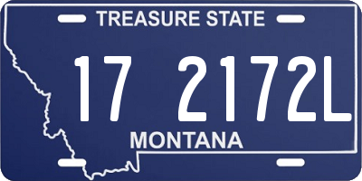 MT license plate 172172L