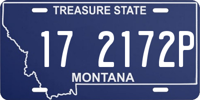 MT license plate 172172P