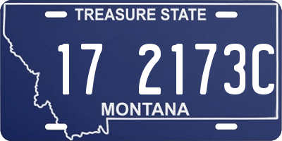 MT license plate 172173C