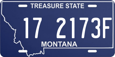 MT license plate 172173F