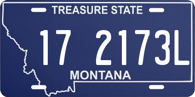 MT license plate 172173L