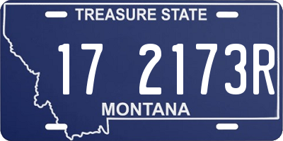 MT license plate 172173R