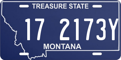 MT license plate 172173Y