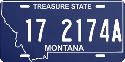 MT license plate 172174A