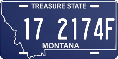 MT license plate 172174F