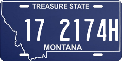 MT license plate 172174H