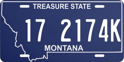 MT license plate 172174K