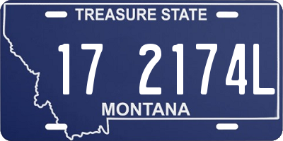 MT license plate 172174L