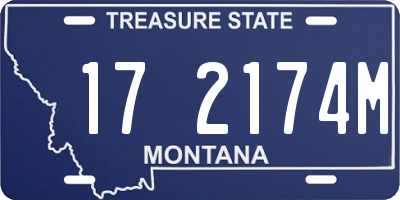 MT license plate 172174M