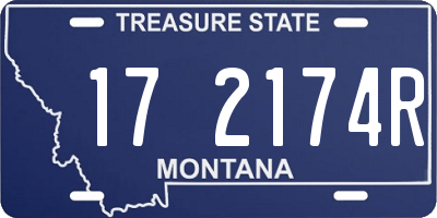 MT license plate 172174R