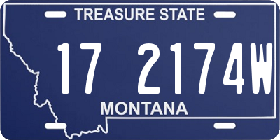 MT license plate 172174W