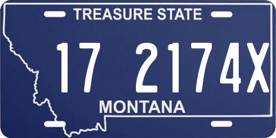 MT license plate 172174X