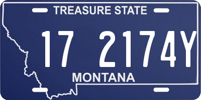 MT license plate 172174Y