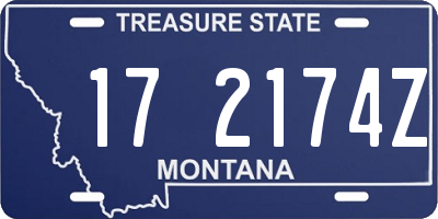 MT license plate 172174Z