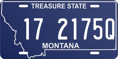 MT license plate 172175Q