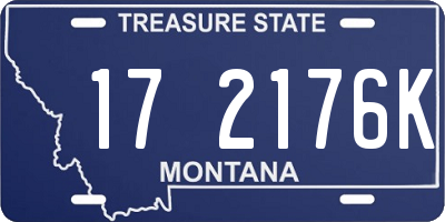 MT license plate 172176K