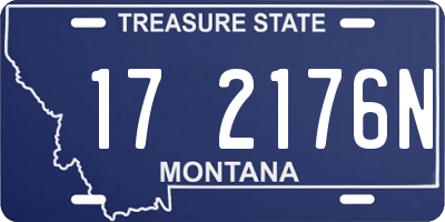 MT license plate 172176N
