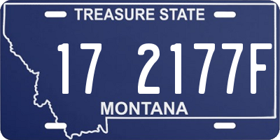 MT license plate 172177F