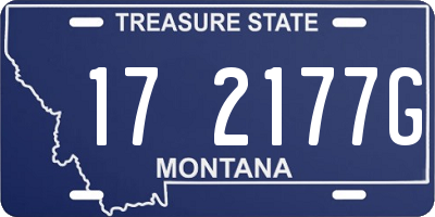 MT license plate 172177G