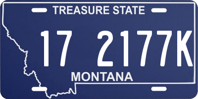 MT license plate 172177K
