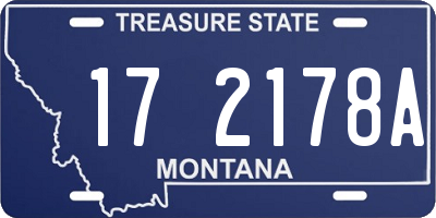MT license plate 172178A