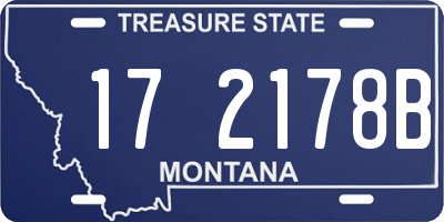 MT license plate 172178B