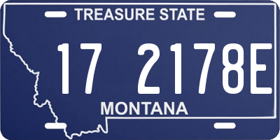 MT license plate 172178E