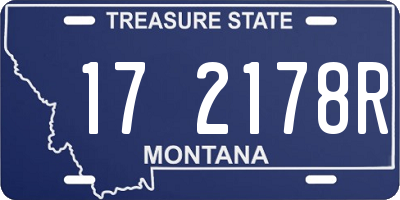 MT license plate 172178R