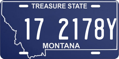 MT license plate 172178Y