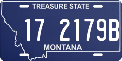 MT license plate 172179B