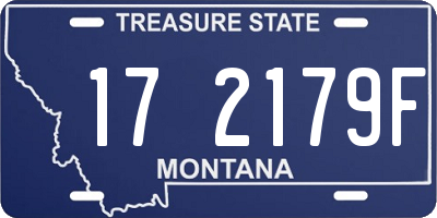 MT license plate 172179F