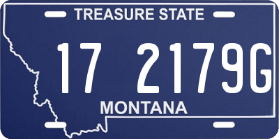MT license plate 172179G