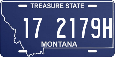 MT license plate 172179H