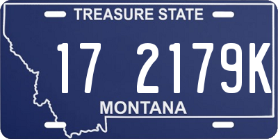 MT license plate 172179K