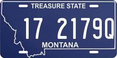MT license plate 172179Q