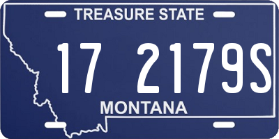 MT license plate 172179S