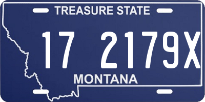 MT license plate 172179X