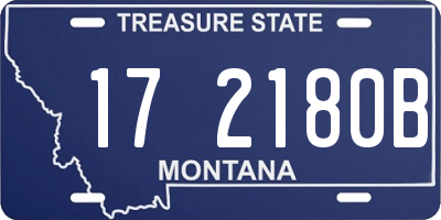 MT license plate 172180B