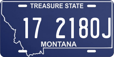 MT license plate 172180J