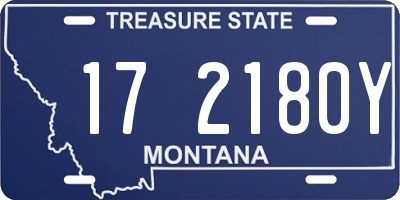 MT license plate 172180Y