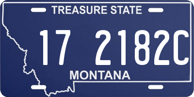 MT license plate 172182C