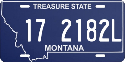 MT license plate 172182L