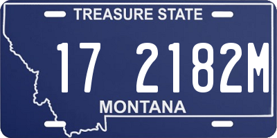MT license plate 172182M