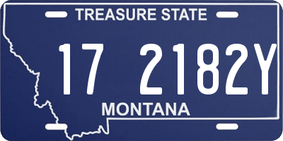 MT license plate 172182Y