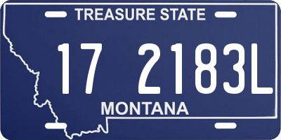 MT license plate 172183L