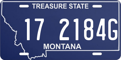 MT license plate 172184G