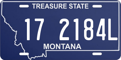 MT license plate 172184L
